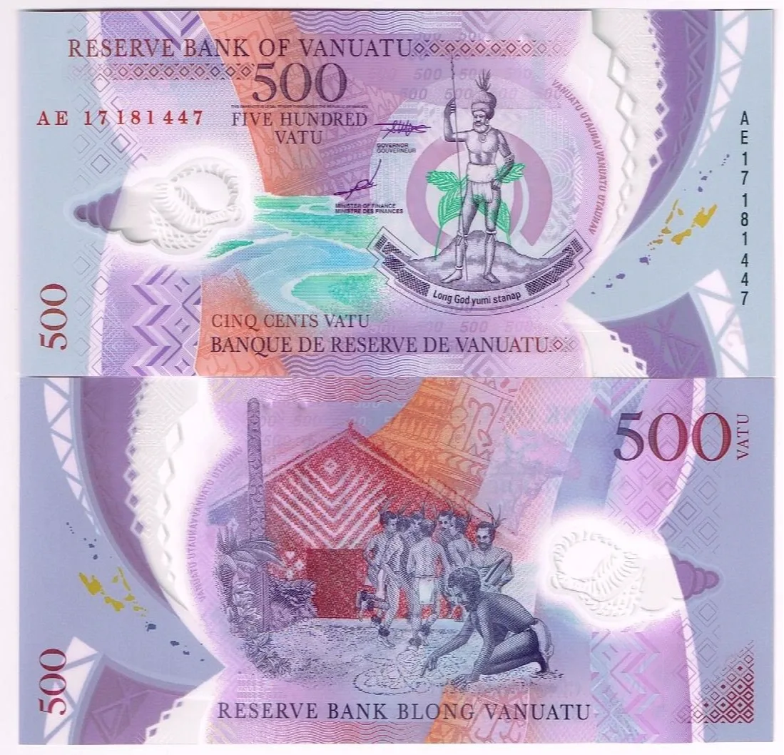 Vanuatu 500 vatu P-13 UNC Polimer