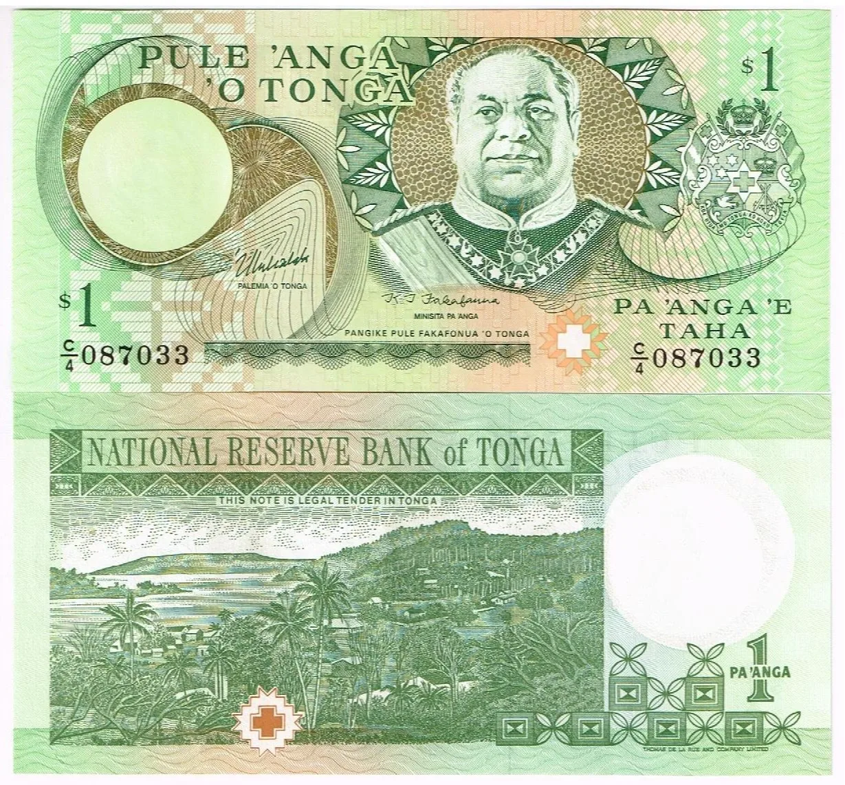 Tonga 1 paanga 1995 UNC P-31d