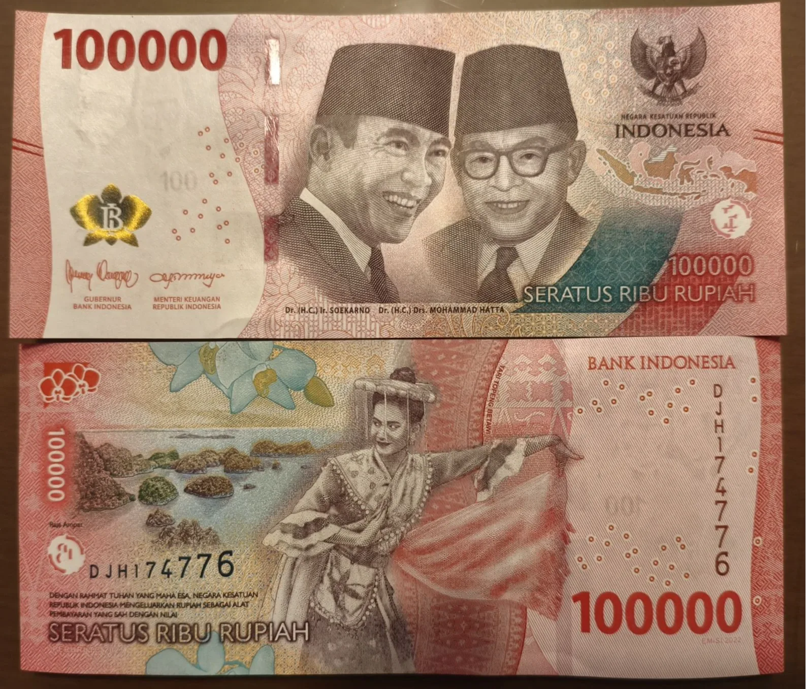Indonezja 100000 rupii 2022 UNC