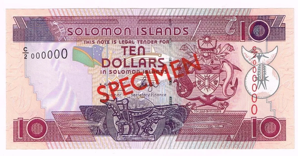 Wyspy Salomona 10 dol P-27 C-2 SPECIMEN UNC