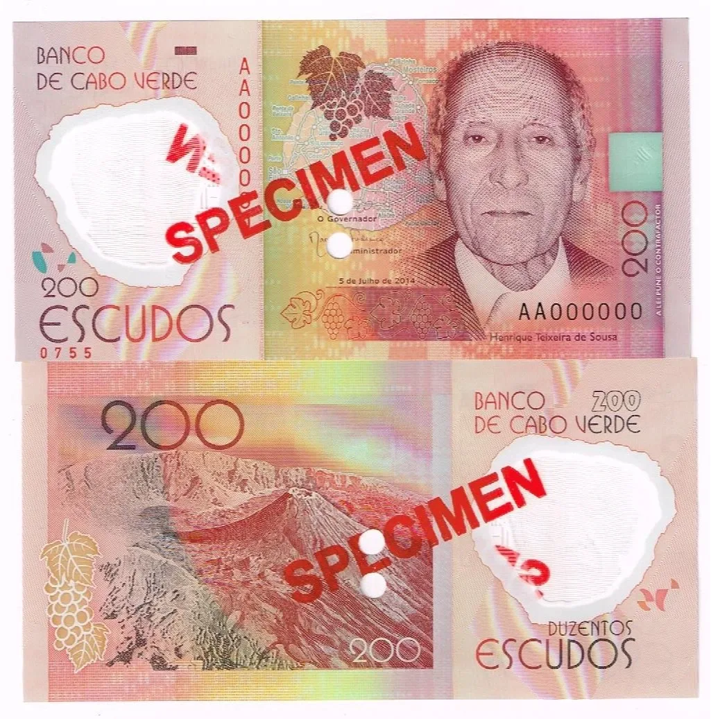 Zielony Przylądek 200 escudo 2014 P-71 UNC SPECIMEN
