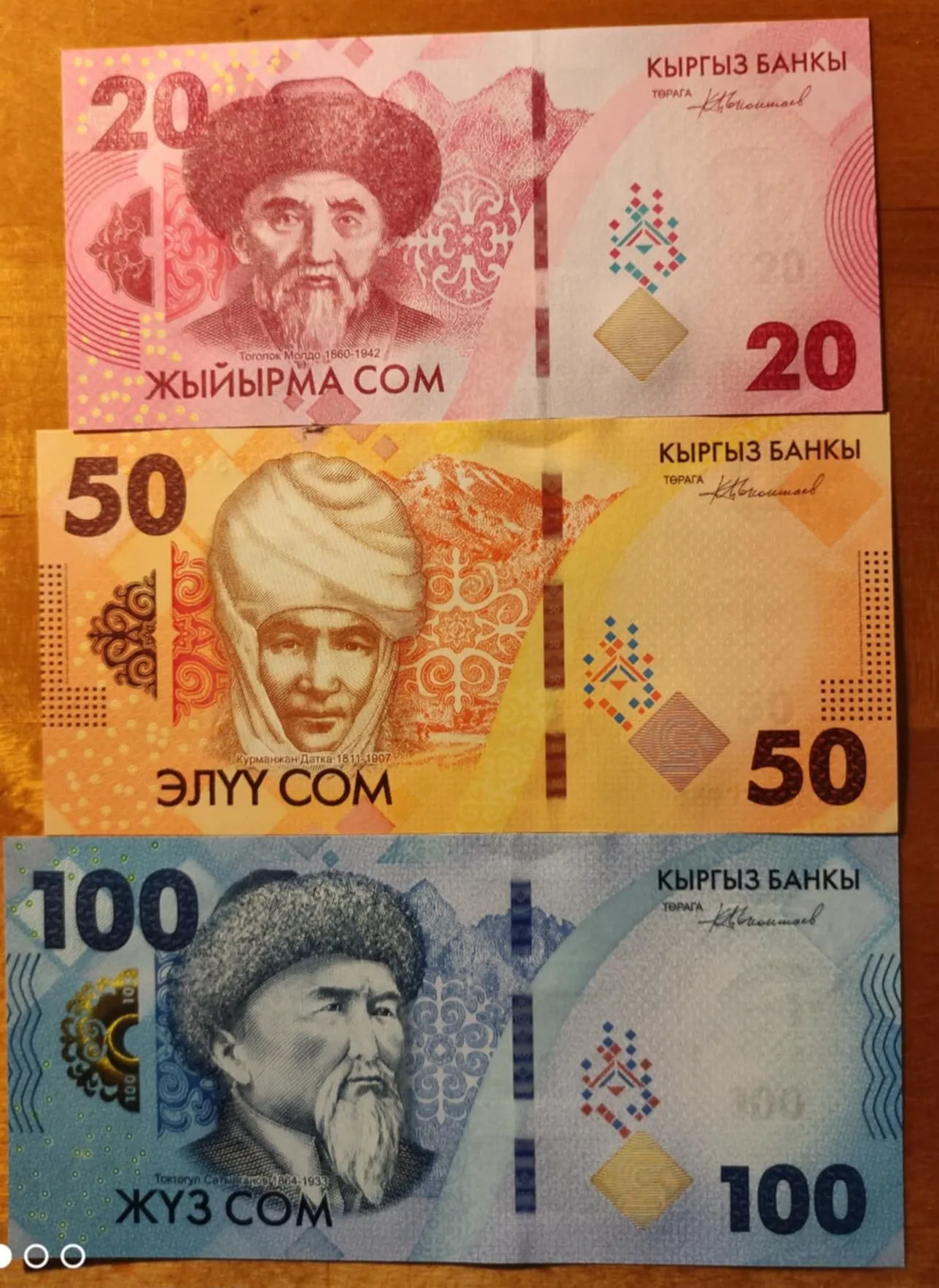 Kirgistan zestaw banknotów 2023 UNC